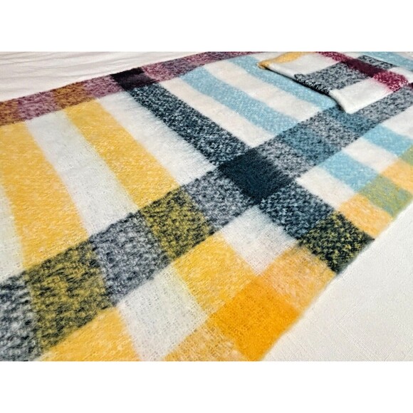 Nordstrom BP Wide Plaid Patterned Scarf Oversized w/ Pockets Blanket Fringe NWT - Picture 10 of 11